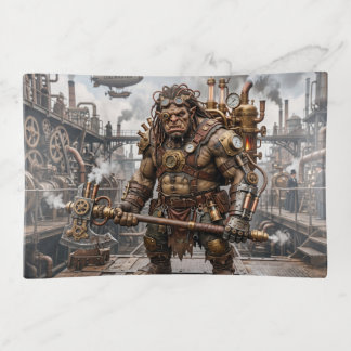 Steampunk Troll In Steampunk Factory Trinket Tray