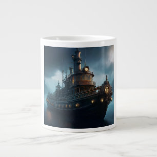 Steampunk Tug Boat Giant Coffee Mug