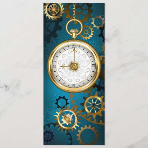 Steampunk turquoise Background with Gears Program