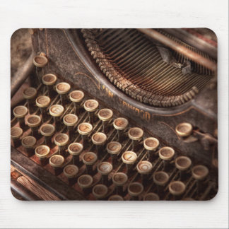 Steampunk - Typewriter - Too tuckered to type Mouse Pad