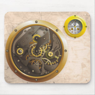 Steampunk Uhr Mouse Pad
