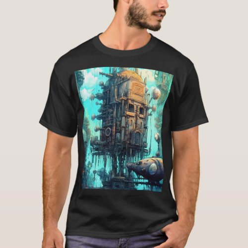 Steampunk Underwater Machine T_Shirt