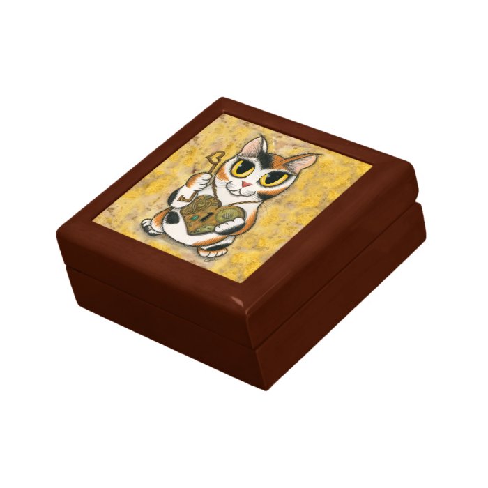 Steampunk Valentine Cat Heart Locket Key Gift Box 