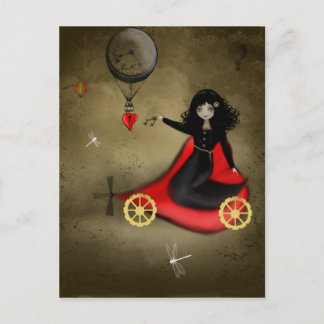 Steampunk Valentine Postcard