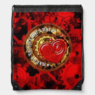 Steampunk Valentine's Day 1A1 Options Drawstring Bag