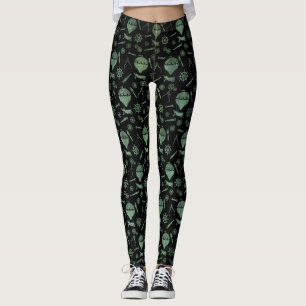 Steampunk Verdigris Bronze Hot Air Balloons Leggings