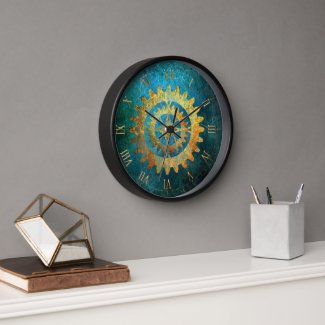 Steampunk Verdigris Rusty Cogwheel