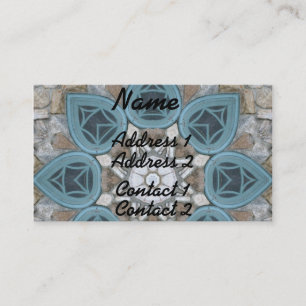Steampunk Verdigris Window Mandala Business Card