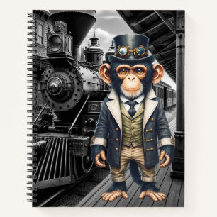 Steampunk Victorian Chimpanzee World Traveler Notebook