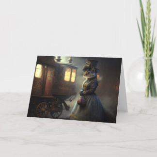 Steampunk Victorian Chipmunk Thank You Card