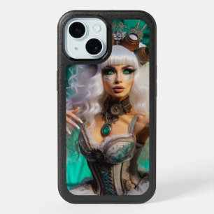 Steampunk Victorian Futuristic Green Dancer iPhone 15 Case