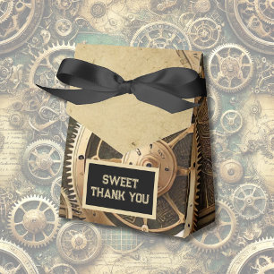 Steampunk Victorian Gearwork Wedding thanks Favor Boxes