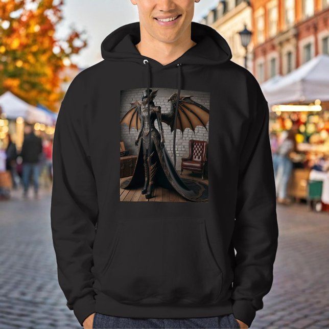 Steampunk Victorian Industrial Lady Dragon Rider Hoodie (Creator Uploaded)