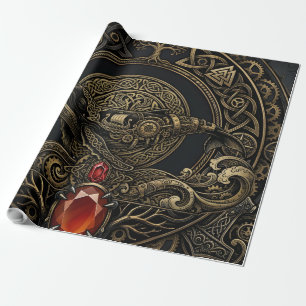 Steampunk Viking Whale – Guardian of the Northern Wrapping Paper