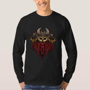 Steampunk Vikings Skull Norse Odin Nordic Valhalla T-Shirt