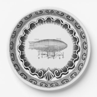 Steampunk Vintage Airship Paper Plates