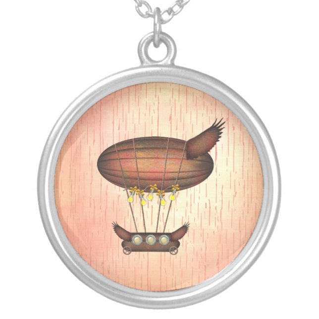 Steampunk Vintage Airship Pendant (Front)