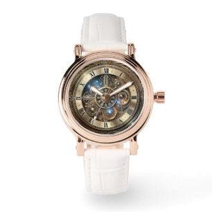 Steampunk Vintage Clock – Elegant Mechanical Gear  Watch