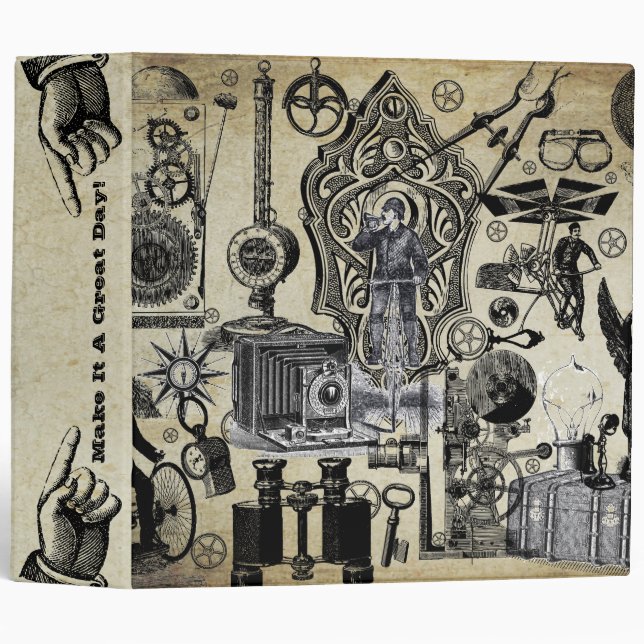 Steampunk Vintage Graphics Binder (Front/Spine)