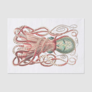 Steampunk Vintage Octopus Tissue Paper