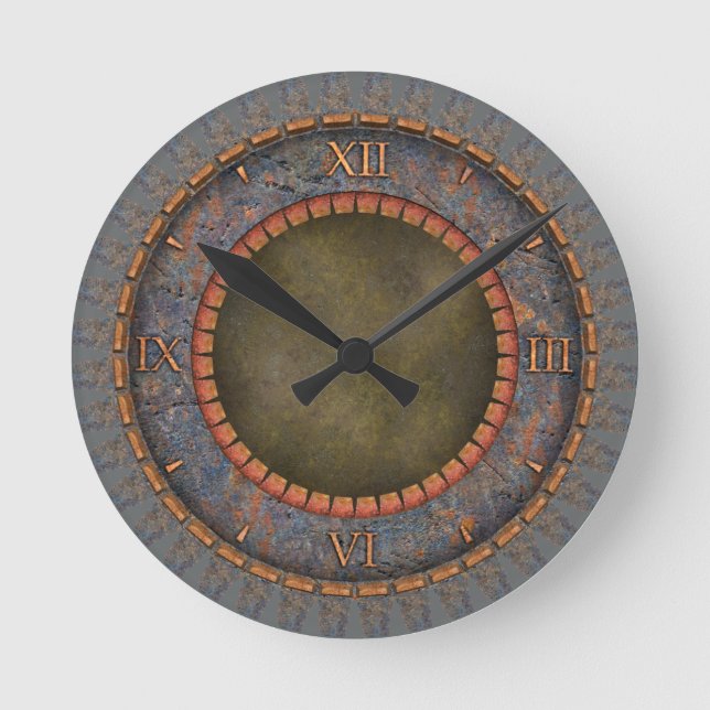 Steampunk Vintage Round Clock (Front)