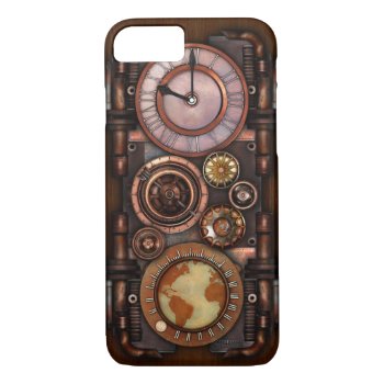 Steampunk Vintage Timepiece #1 Iphone 8/7 Case by poppycock_cheapskate at Zazzle
