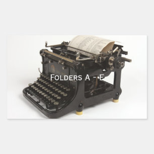Steampunk Vintage Typewriter Label Stickers