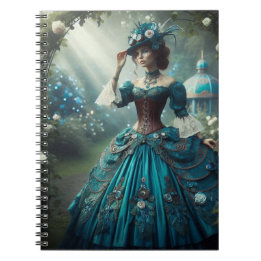 Steampunk Vintage Victorian Lady in a Garden Notebook