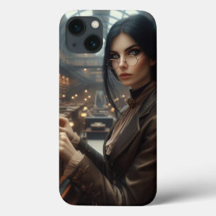 Steampunk Vintage Victorian Lady Librarian iPhone 13 Case