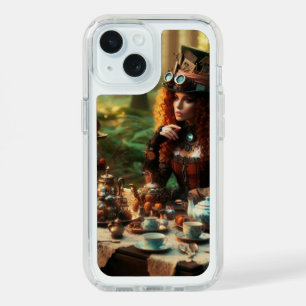 Steampunk Vintage Victorian Lady Mad Hatter iPhone 15 Case
