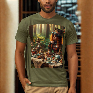 Steampunk Vintage Victorian Lady Mad Hatter T-Shirt