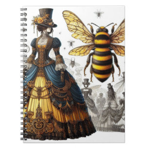 Steampunk Vintage Victorian Queen Bee Gown Notebook