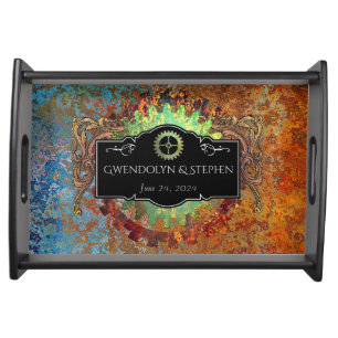 Steampunk Vintage Wedding Serving Tray