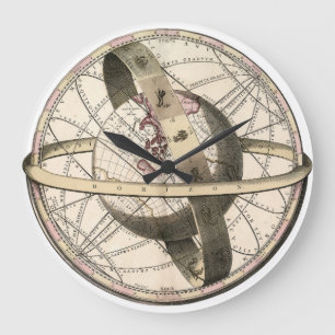 Steampunk Vintage World Globe Wall Clock