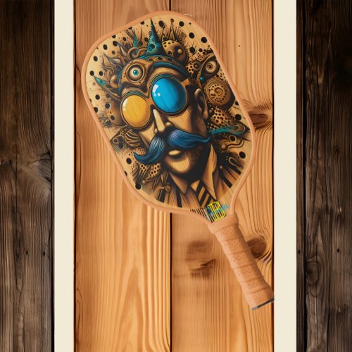 Steampunk Visionary on Pickleball Paddle