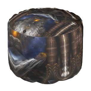 Steampunk Visions Pouf