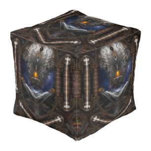 Steampunk Visions Pouf