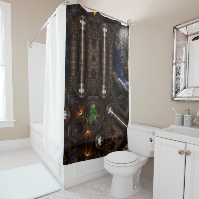 Steampunk Visions Shower Curtain (In Situ)