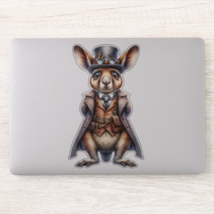 Steampunk Wallaby Transparent Sticker