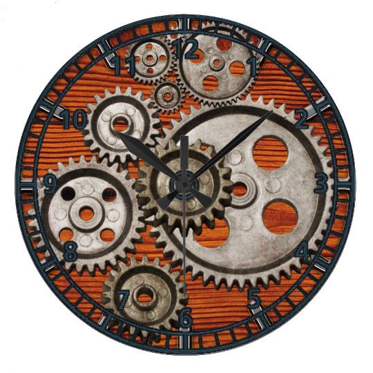 steampunk watch gear engine cogs clock | Zazzle.com