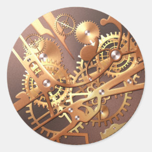steampunk watch gears stickers