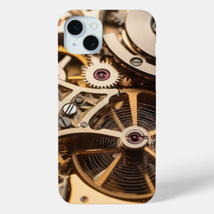 Steampunk watch inner workings iPhone 15 plus case