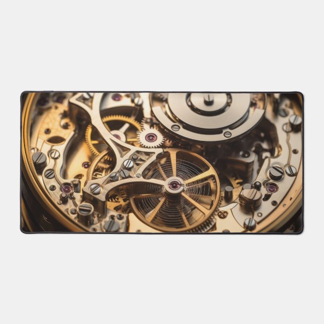 Steampunk watch inner workings desk mat (Front)
