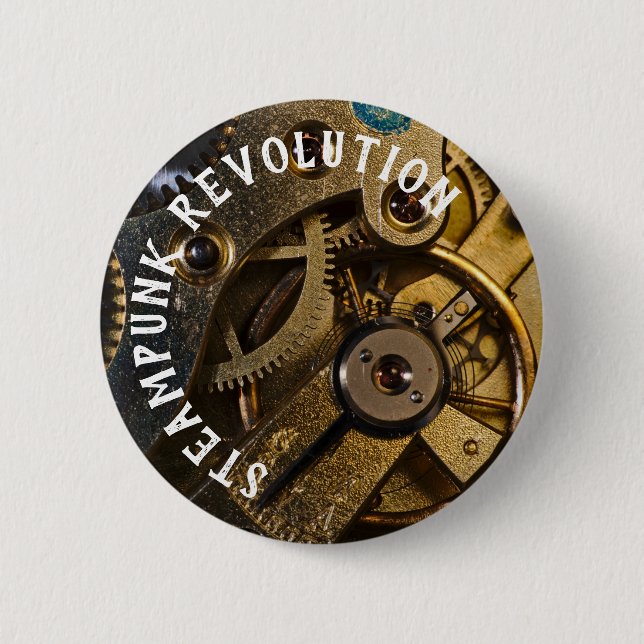 Steampunk Watch Mechanism Button (Front)