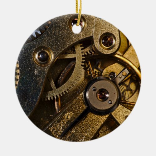 Steampunk Watch Mechanism Ceramic Ornament