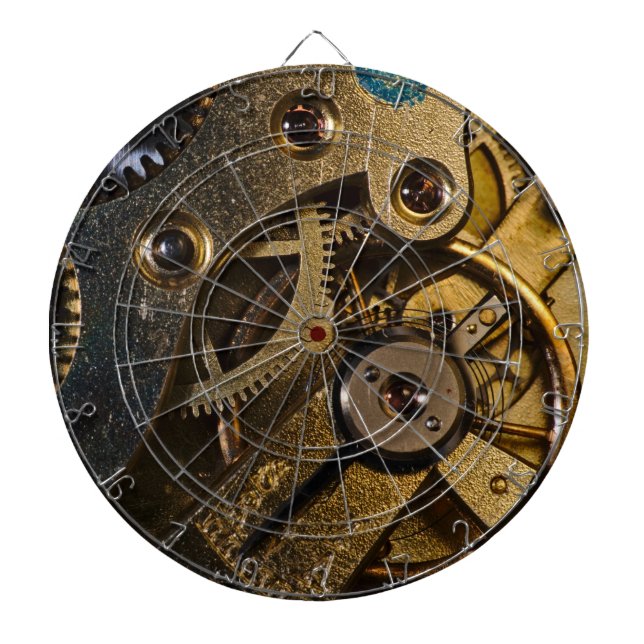 Steampunk Watch Mechanism Dart Board (Front)