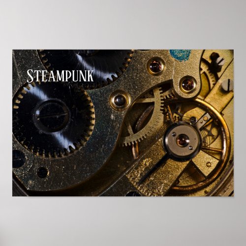 Steampunk Watch Mechanism Poster