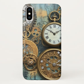 Steampunk Watches Gears Vintage Victorian iPhone XS Case