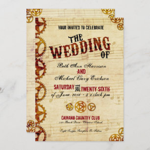 Steampunk Wedding Invitation