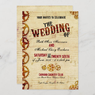 Steampunk Wedding Invitation